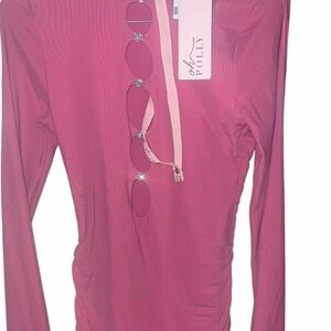 Oh Polly Fuchsia Long Sleeve Top